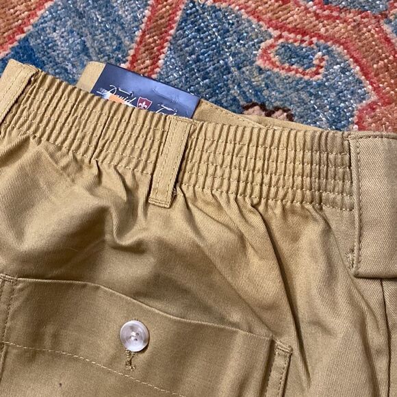 NWT DAVID TAYLOR MENS KHAKI BACK ELASTIC PANTS (VARIOUS SIZES)‎ - Picture 6 of 6